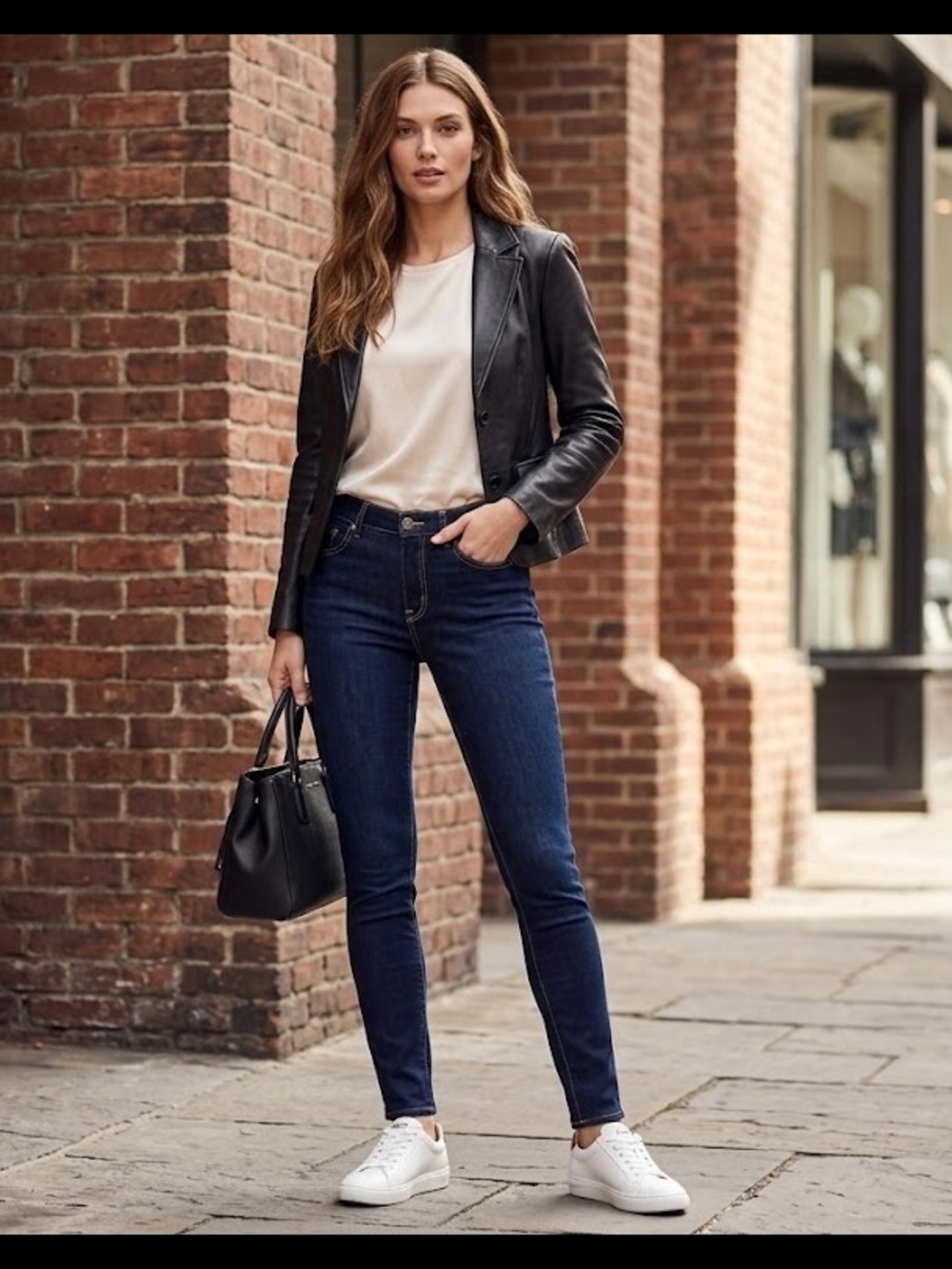Michael Kors IZZY Skinny Dark Blue Skinny High-Rise Jeans